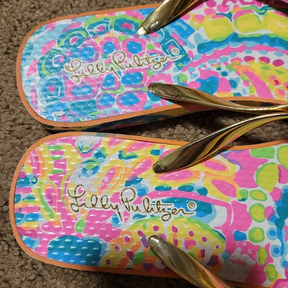 Lilly Pulitzer flip flops, size 6 - Picture 4 of 13